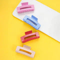 Large Pastel Gingham Hair Claw Clip
