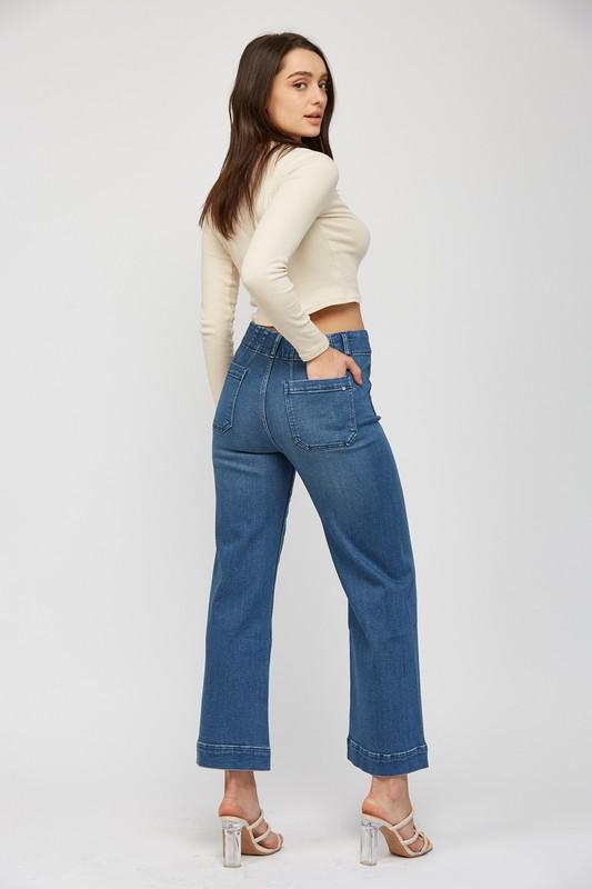 Super High Rise Wide Leg Cropped