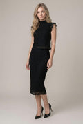 Lace Border Midi Skirt