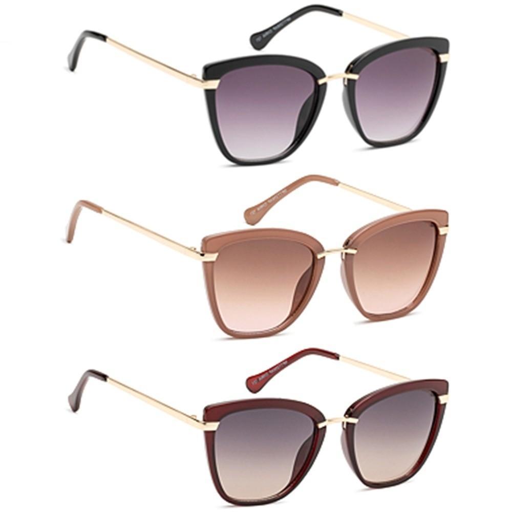 Gradient Lens Angular Cat Eye Sunglasses
