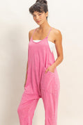 Mineral Wash Spaghetti Strap Jumpsuit