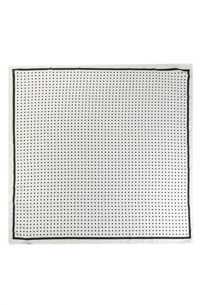 Classic Polka Dot Border Square Scarf