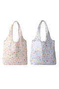 Large Organic Colorful Floral Shoulder Tote Bag
