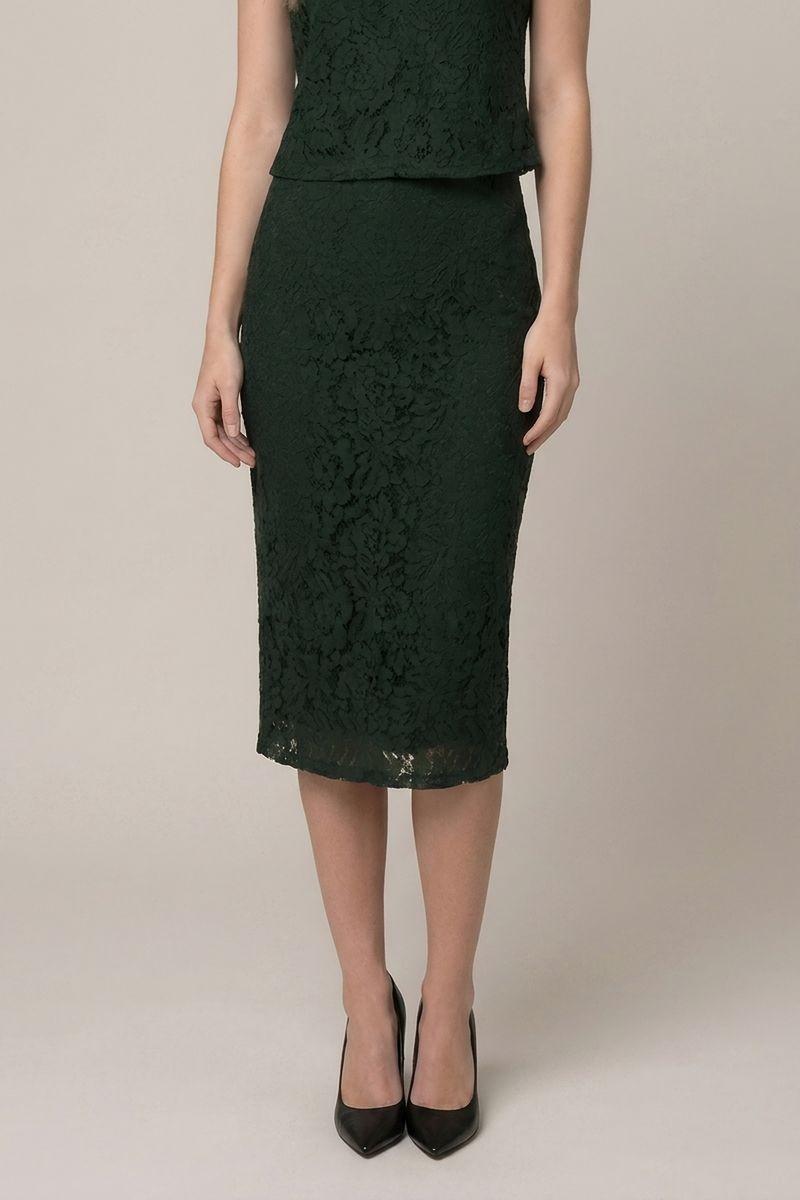 Lace Border Midi Skirt