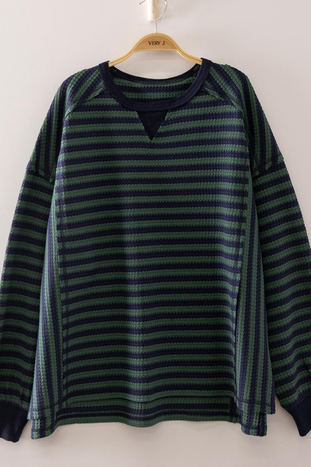 Stripe Waffle Top